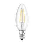 Ledvance Classic LED E14 Candle Filament Clear 4.2W 470lm - 927 Extra Warm White | Best Colour Rendering - Dimmable - Replaces 40W
