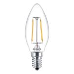 Philips Corepro LED Candle E14 Filament Clear 2W 250lm - 827 Extra Warm White | Replaces 25W
