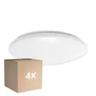 Multipack 4x Noxion LED Bulkhead Corido V2 White 12/16/20W 2000lm 830-840-865 CCT | IP44 - Motion and Light Sensor